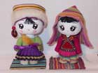 Этнические китайские куклы в национальных костюмах